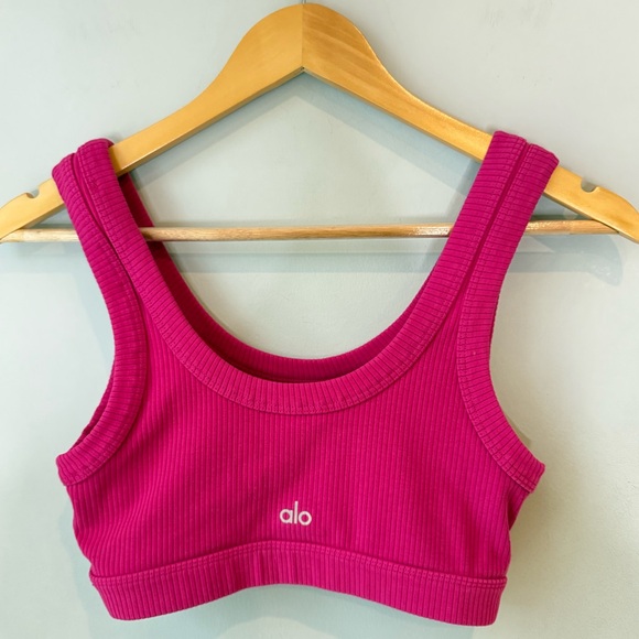 ALO Yoga Other - Alo Yoga Wellness Sports Bra Hot Pink Fuchsia